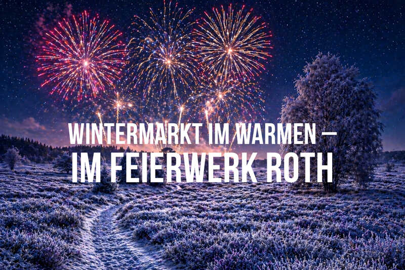 Feuerwerk in der Lüneburger Heidelandschaft